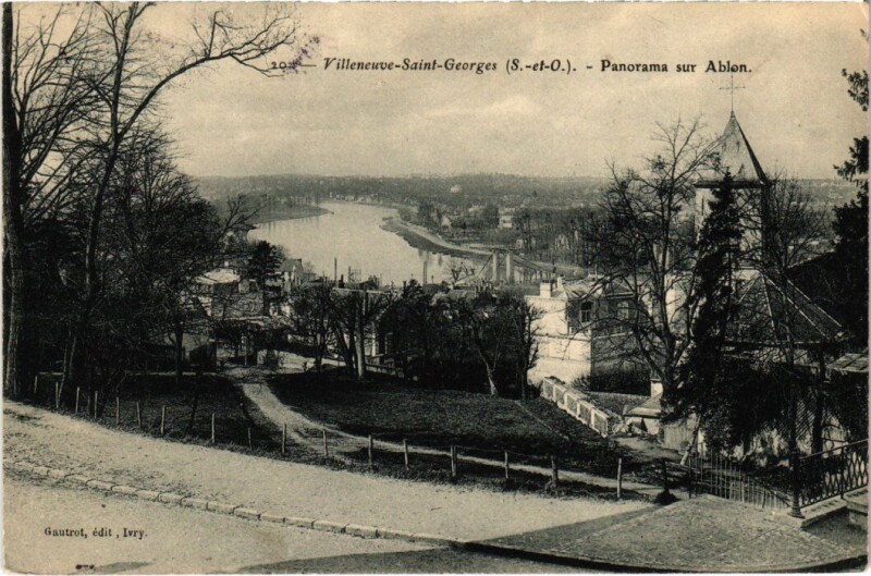 Carte postale ancienne Villeneuve Saint-Georges panorama à Villeneuve-Saint-Georges