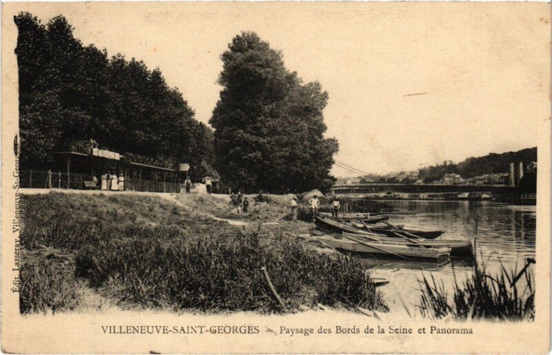 Carte postale ancienne Villeneuve Saint-Georges Paysage des Bords de la Seine à Villeneuve-Saint-Georges
