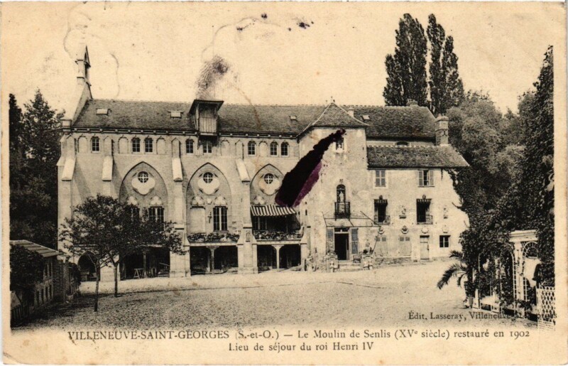 Carte postale ancienne Villeneuve Saint-Georges Moulin de Senlis à Villeneuve-Saint-Georges
