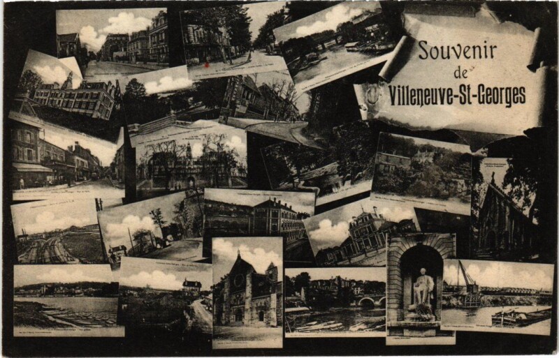 Carte postale ancienne Villeneuve Saint-Georges souvenir à Villeneuve-Saint-Georges