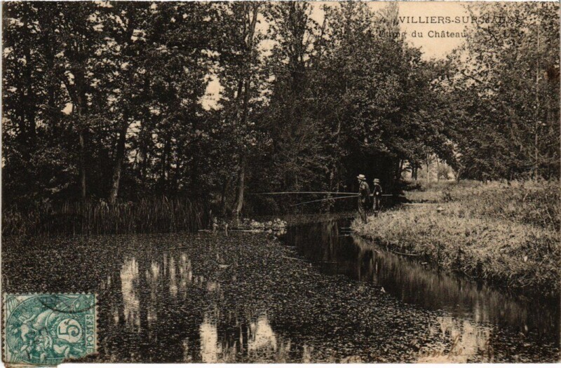 Carte postale ancienne Villiers sur Marne Etang du Chateau à Villiers-sur-Marne
