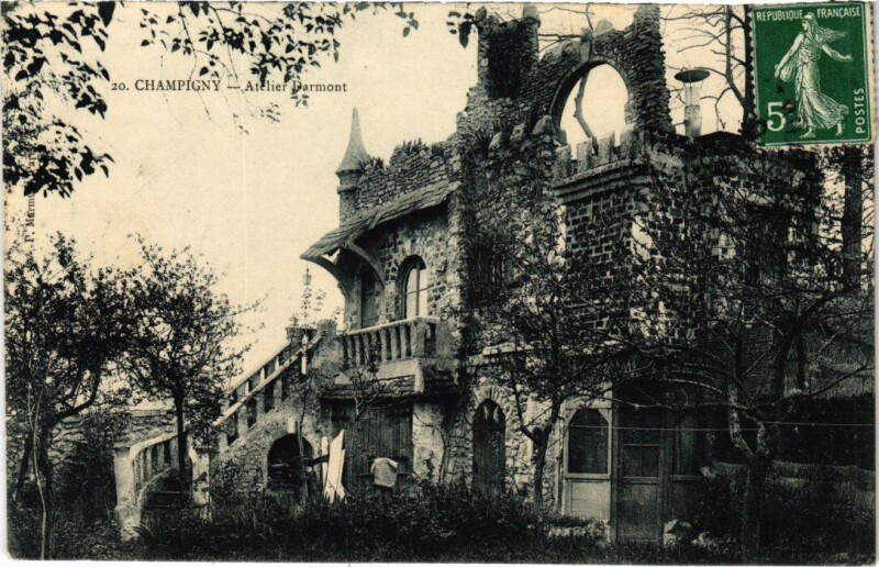 Carte postale ancienne Champigny Atelier Darmont