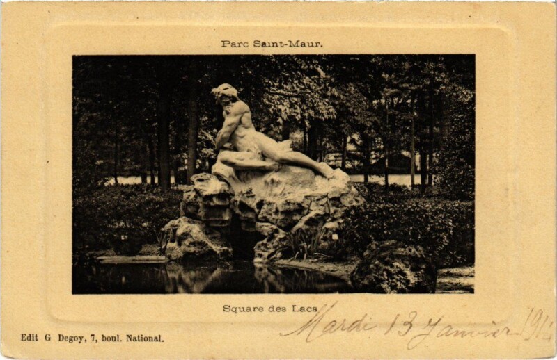 Carte postale ancienne St Maur Sqaure des Lacs