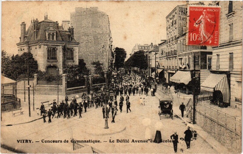 Carte postale ancienne Vitry Concours de Gymnastique