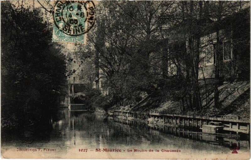 Carte postale ancienne St Maurice Moulin de la Chaussee