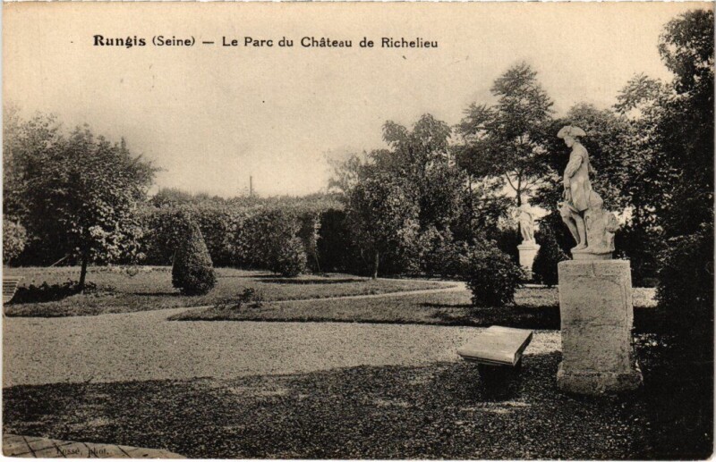 Carte postale ancienne Rungis Parc du Chateau de Richelieu à Rungis