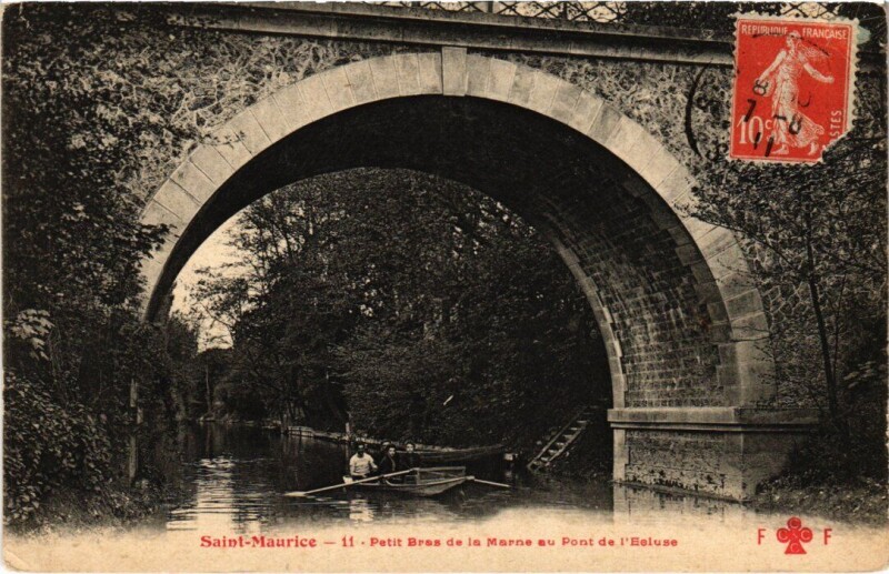 Carte postale ancienne St Maurice Petit Bras de la Marne
