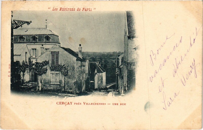 Carte postale ancienne Cercay une rue