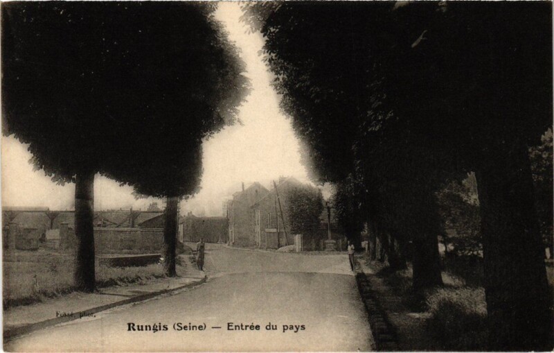 Carte postale ancienne Rungis Entree du pays à Rungis