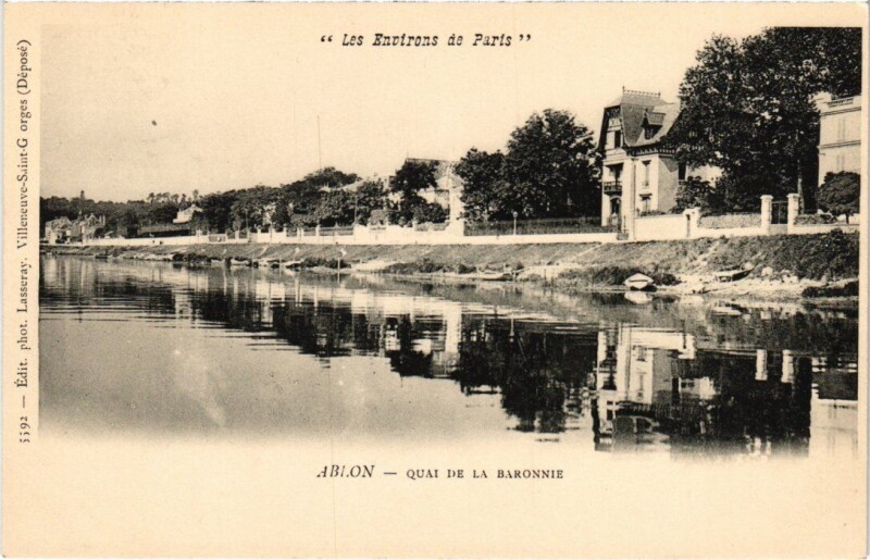 Carte postale ancienne Ablon Quai de la Baronnie