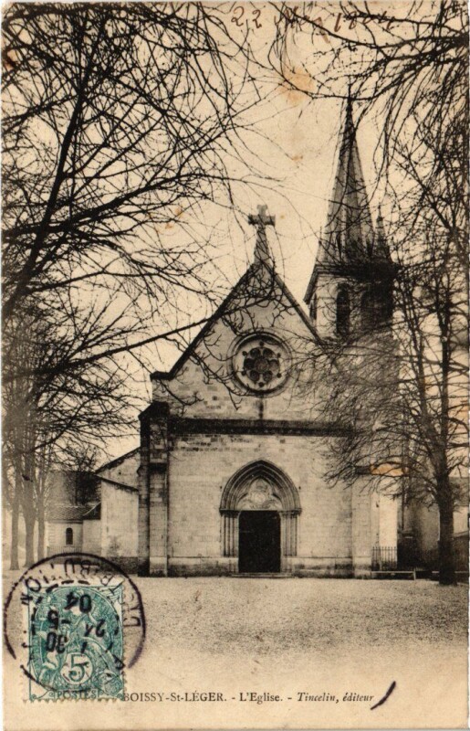 Carte postale ancienne Boissy Saint-Leger Eglise