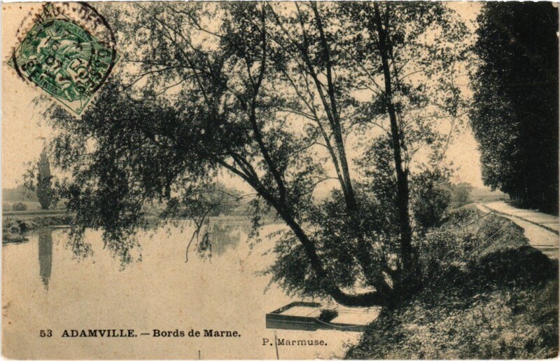 Carte postale ancienne Adamville Bords de Marne