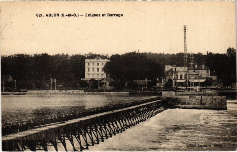Carte postale ancienne Ablon Ecluses et Barrage