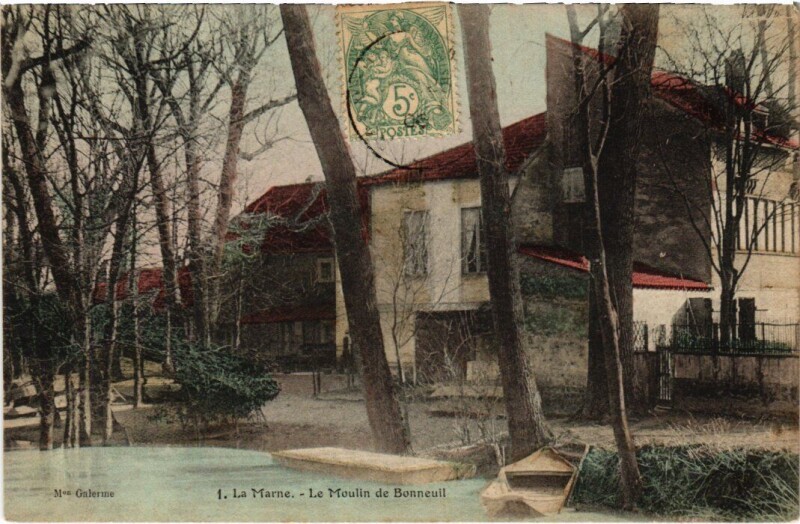 Carte postale ancienne Bonneuil Le Moulin
