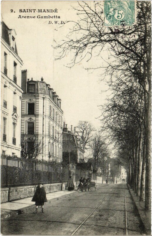 Carte postale ancienne St Mande Avenue Gambetta