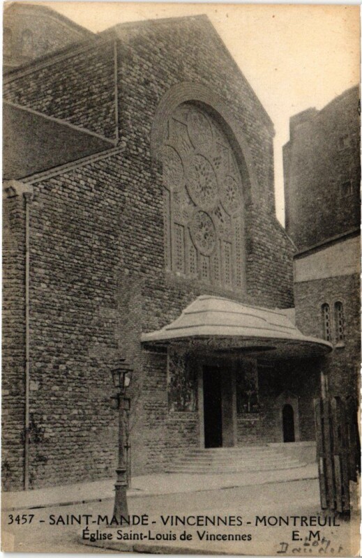Carte postale ancienne St Mande Eglise Saint-Louis de Vincennes à Vincennes
