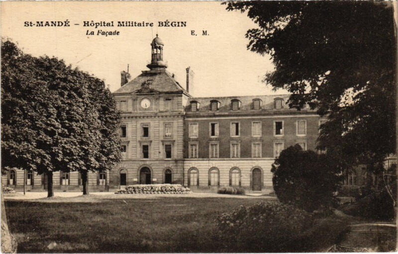 Carte postale ancienne St Mande Hopital Militaire Begin