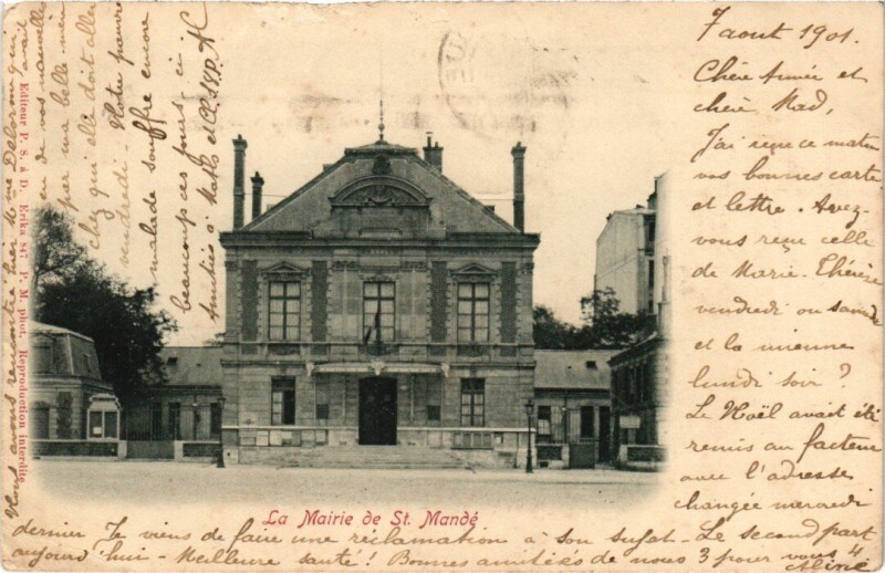 Carte postale ancienne St Mande La Mairie