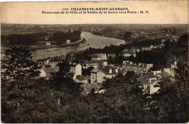 Carte postale ancienne Villeneuve Saint-Georges panorama à Villeneuve-Saint-Georges