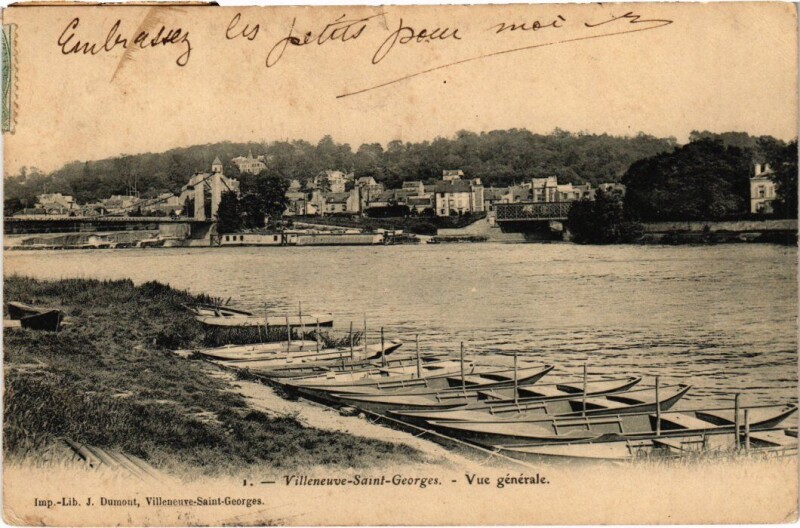 Carte postale ancienne Villeneuve Saint-Georges vue generale à Villeneuve-Saint-Georges