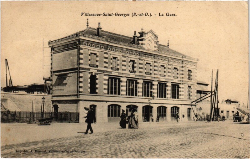 Carte postale ancienne Villeneuve Saint-Georges La Gare à Villeneuve-Saint-Georges
