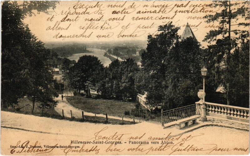 Carte postale ancienne Villeneuve Saint-Georges panorama à Villeneuve-Saint-Georges