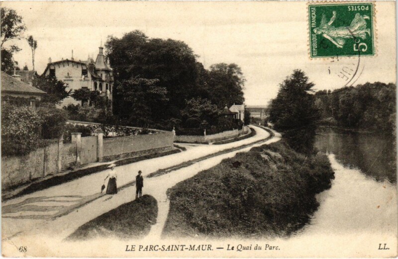 Carte postale ancienne St Maur Quai du Parc
