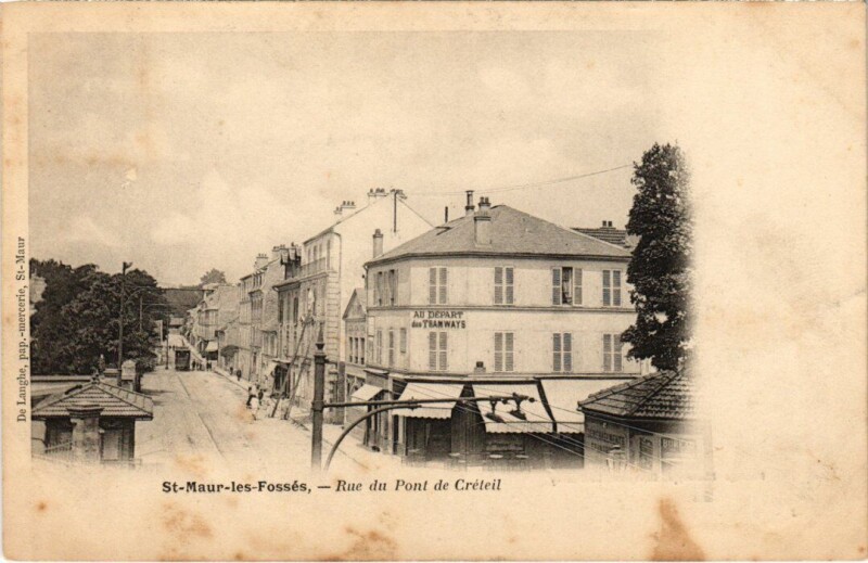 Carte postale ancienne St Maur Rue du Pont de Creteil