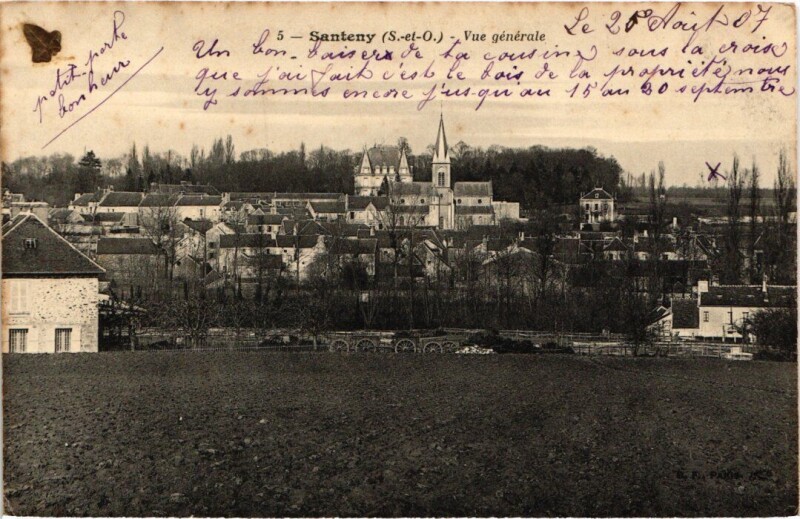Carte postale ancienne Santeny vue generale à Santeny