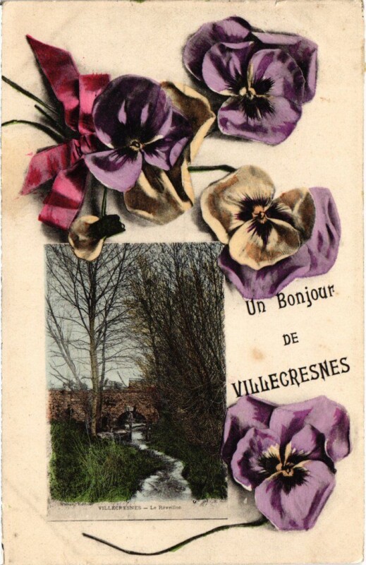 Carte postale ancienne Villecresnes souvenir à Villecresnes