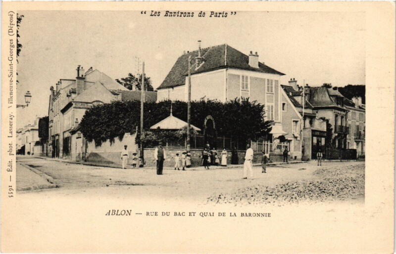 Carte postale ancienne Ablon Rue du Bac