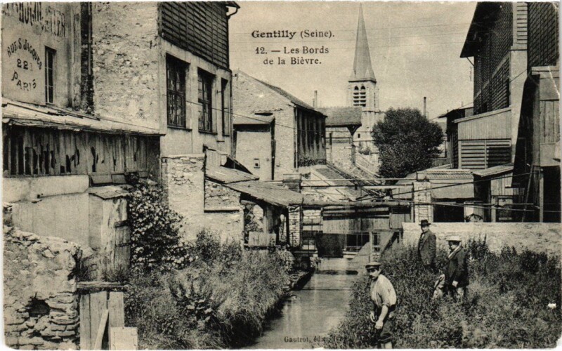 Carte postale ancienne Gentilly Les Bords de la Bievre à Gentilly