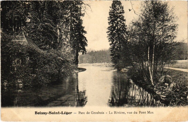 Carte postale ancienne Boissy Saint-Leger Parc Grosbois La Riviere