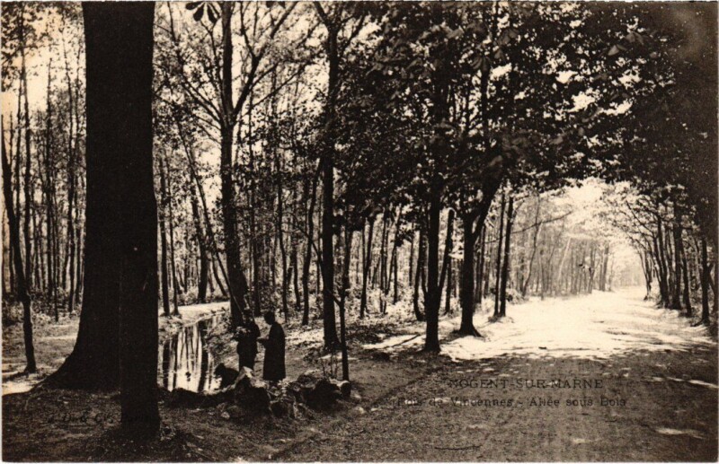 Carte postale ancienne Nogent Bois de Vincennes Allee sous Bois à Vincennes