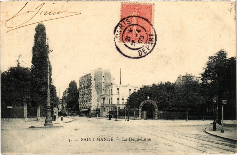 Carte postale ancienne St Mande La Demi Lune