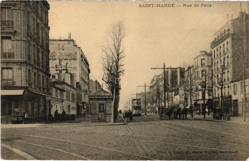 Carte postale ancienne St Mande Rue de Paris
