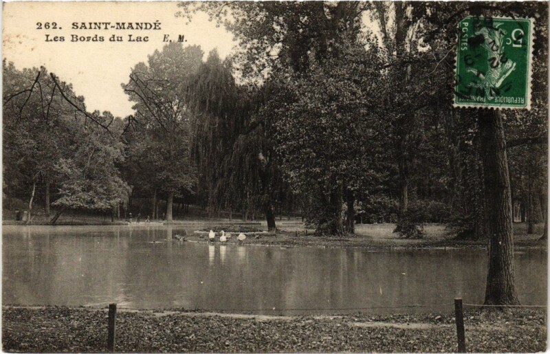 Carte postale ancienne St Mande Les Bords du Lac