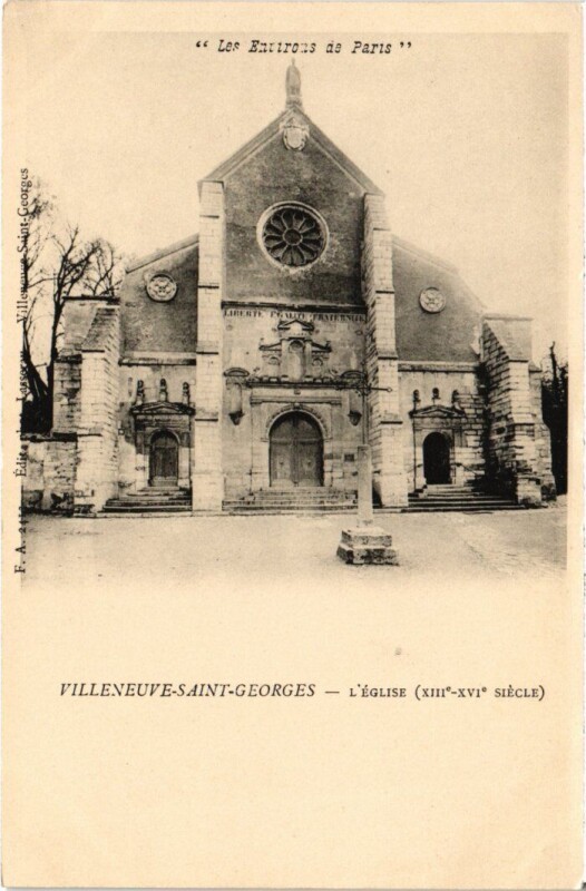 Carte postale ancienne Villeneuve Saint-Georges Eglise à Villeneuve-Saint-Georges