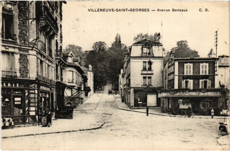Carte postale ancienne Villeneuve Saint-Georges Avenue Berteaux à Villeneuve-Saint-Georges