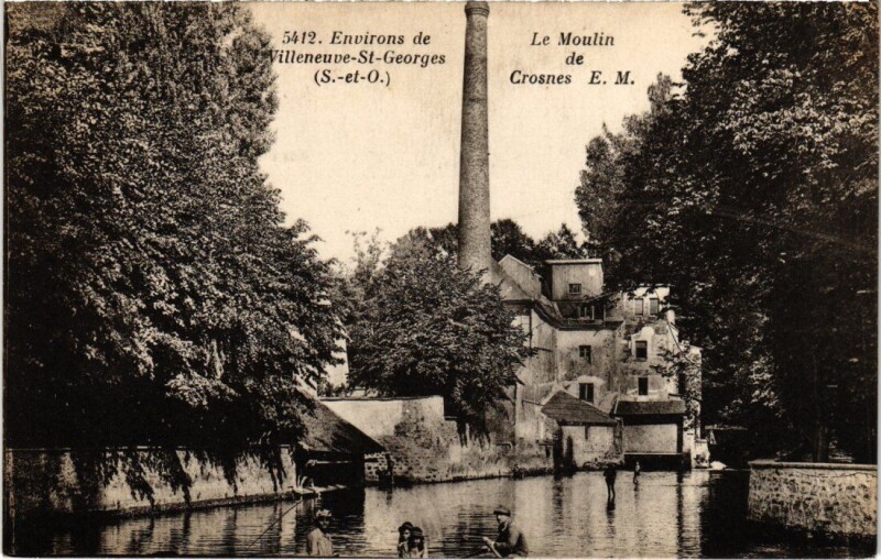 Carte postale ancienne Villeneuve Saint-Georges Moulin de Crosnes à Villeneuve-Saint-Georges