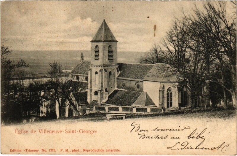 Carte postale ancienne Villeneuve Saint-Georges Eglise à Villeneuve-Saint-Georges