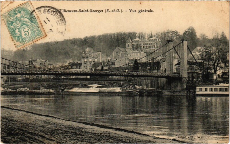 Carte postale ancienne Villeneuve Saint-Georges vue generale à Villeneuve-Saint-Georges