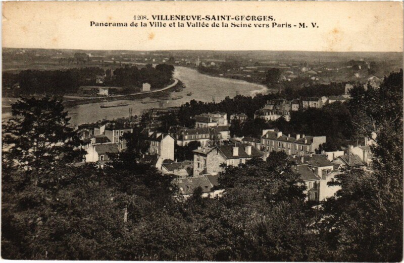 Carte postale ancienne Villeneuve Saint-Georges panorama à Villeneuve-Saint-Georges