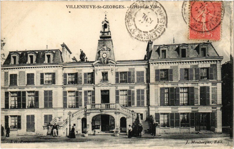 Carte postale ancienne Villeneuve Saint-Georges Hotel de Ville à Villeneuve-Saint-Georges