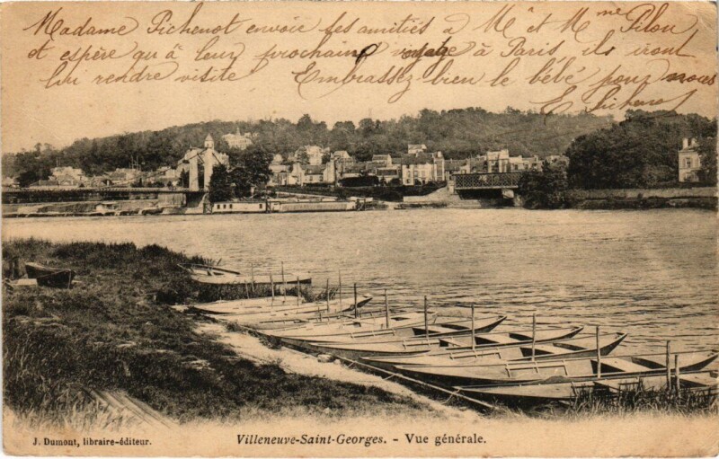 Carte postale ancienne Villeneuve Saint-Georges vue generale à Villeneuve-Saint-Georges