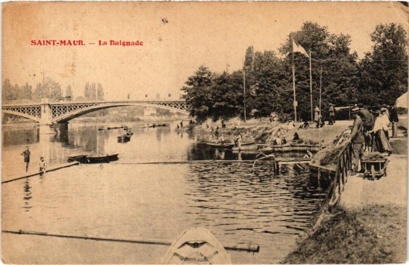 Carte postale ancienne St Maur La Baignade