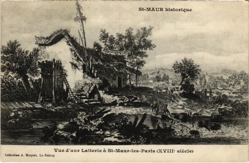 Carte postale ancienne St Maur vue d'une Laiterie