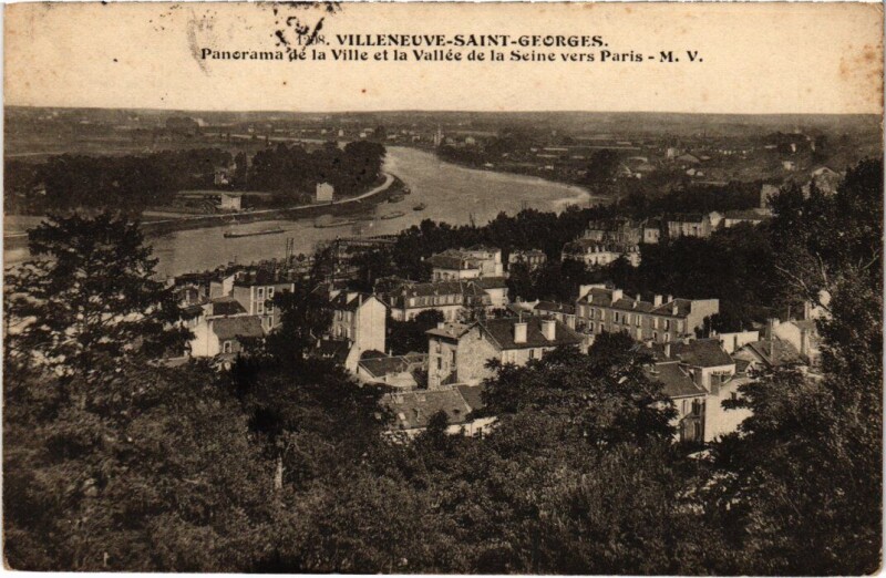 Carte postale ancienne Villeneuve Saint-Georges panorama à Villeneuve-Saint-Georges