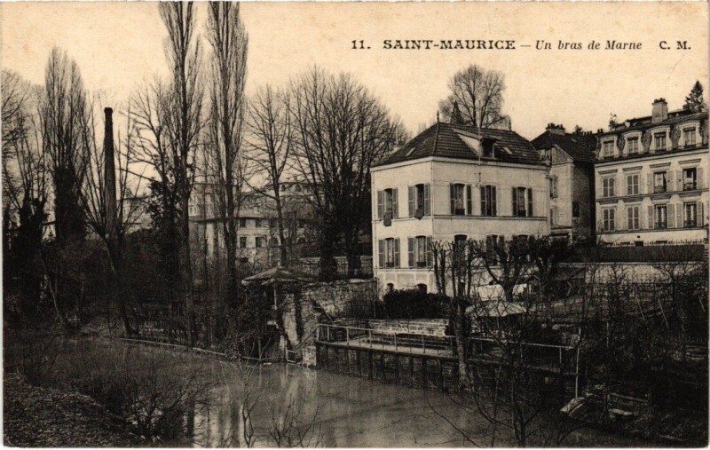 Carte postale ancienne St Maurice un bras de Marne