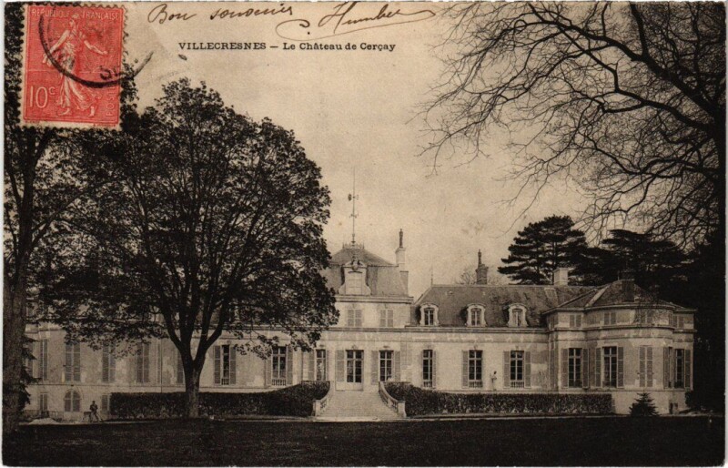 Carte postale ancienne Villecresnes Chatea de Cercay à Villecresnes